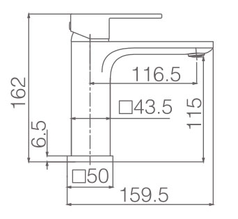 Medidas Grifo lavabo Bremen