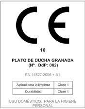 Certificado Calidad Plato Ducha Granada