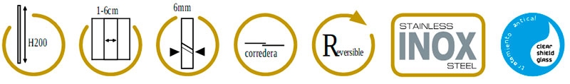 Características Mampara frontal lateral GME Futura