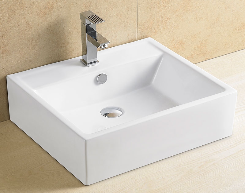Lavabo baño rectangular cerámico GME STD 9384