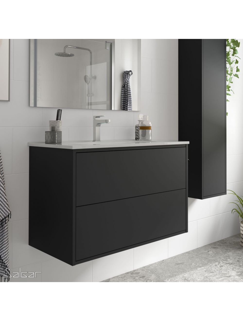 ▷ Mueble + lavabo integrado Salgar Optimus 800