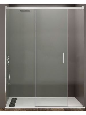 Mampara ducha frontal abierta GME Basic Free Aluminio Transparente