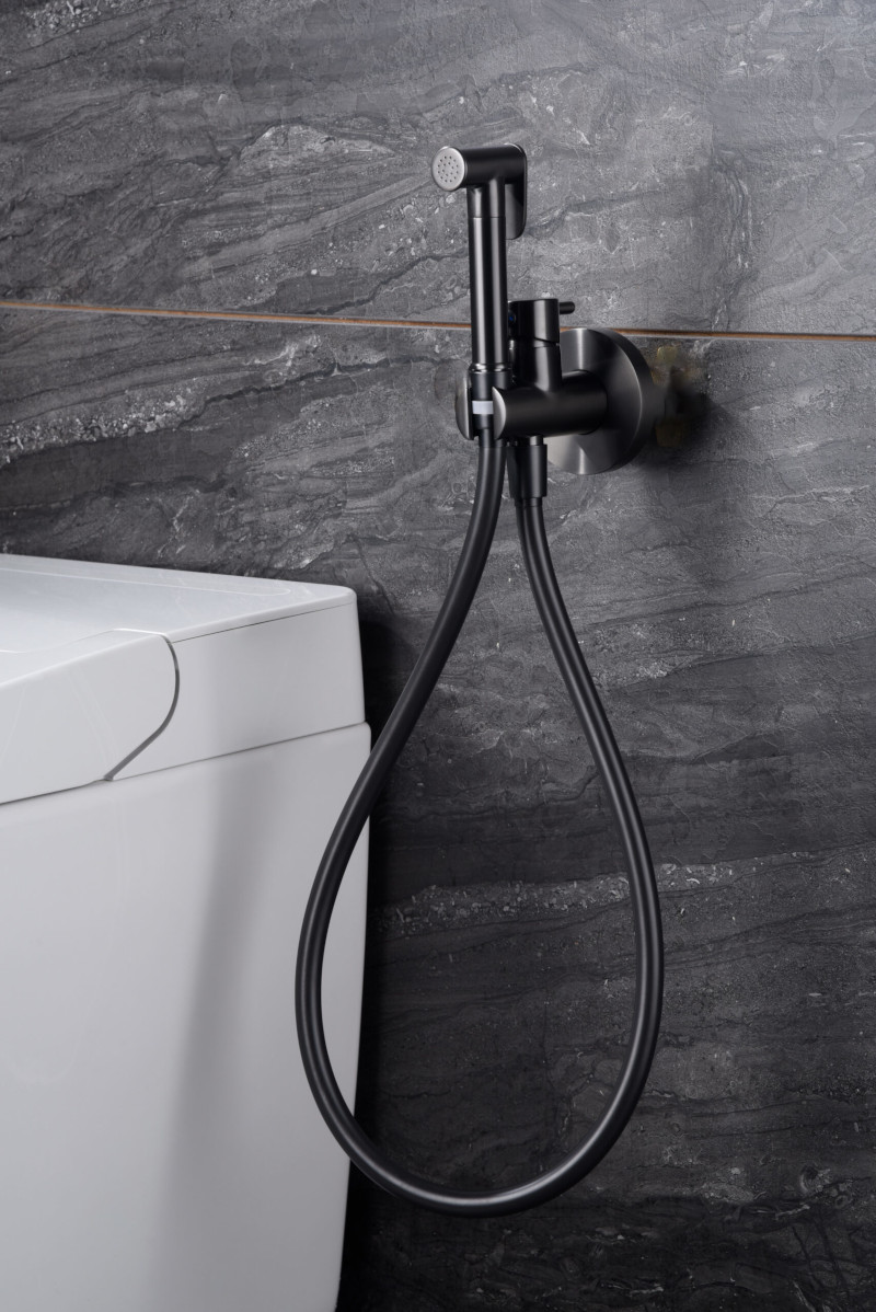 Grifo de bidet empotrado Imex Munich Black Gun Metal