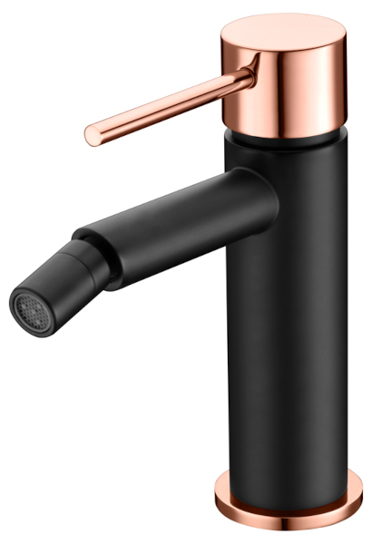 Grifo bidé Milos Negro Oro Rosa