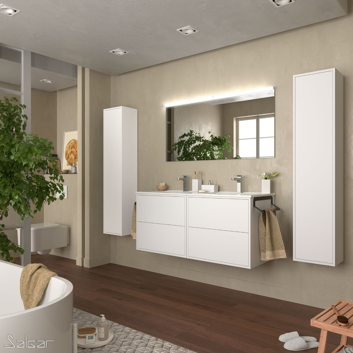 Mueble de baño Salgar Optimus 1200 color Blanco mate
