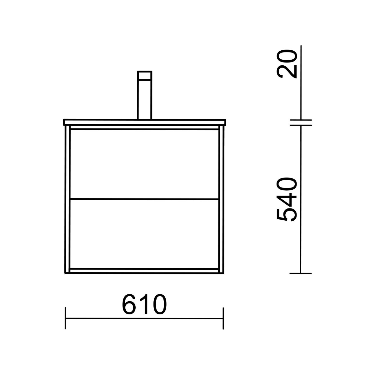 Medidas Mueble de baño Salgar Optimus 600