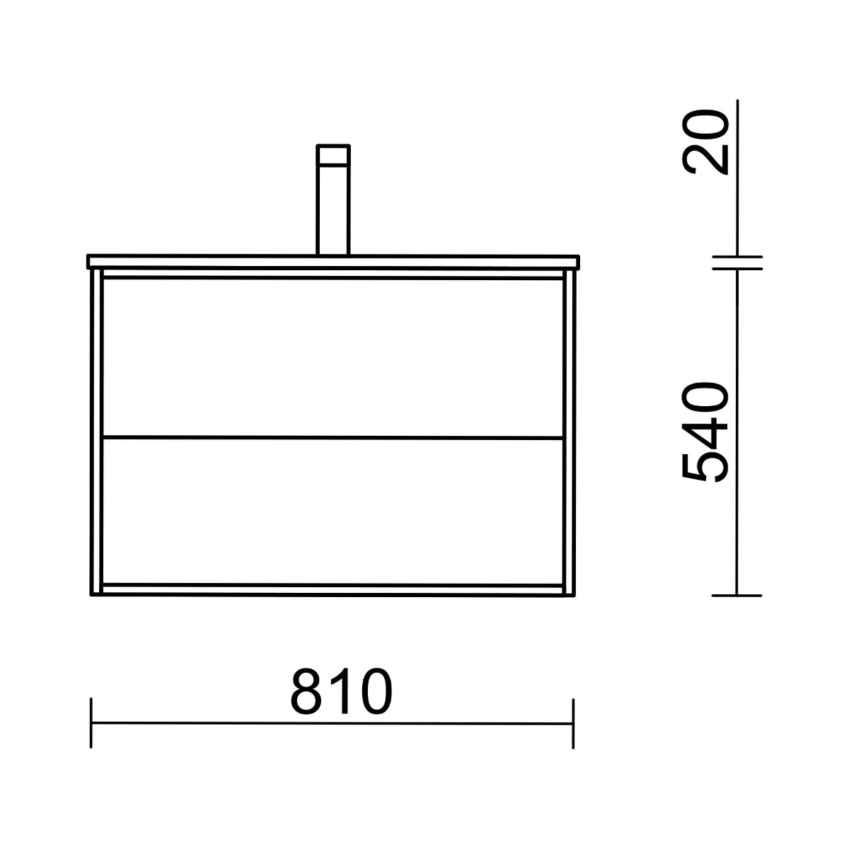 Medidas Mueble de baño Salgar Optimus 800